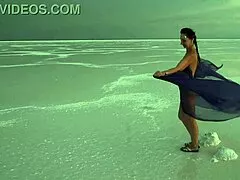 a mature woman performs erotic naked dance on salt lake elton's crust