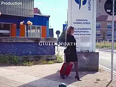 Porn Scout Discovers Eager Anal Model Bent Over for Doggystyle Creampie in Heels