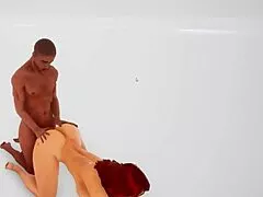 Curvy Big Ass Big Tit White Milf Sonia Blades Big White Dick in Hardcore 3D Cartoon Fuck