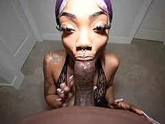 yo slim babe, strip then get that shaved pussy doggy creampied by bbc 😈💦