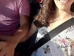god, this horny latina university girl fingers her wet pussy in the taxi just to pay for my uber ride