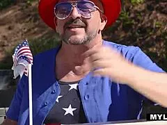 little did they know the 4th of july bbq would turn into stepfamily monster cock threesome pounding petite teens and big tits milfs.