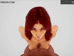 Curvy Big Ass Big Tit White Milf Sonia Blades Big White Dick in Hardcore 3D Cartoon Fuck
