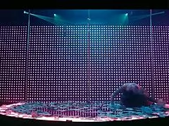 Jennifer Lopez's shaved pussy stripped bare with clothes ripped in nightclub stockings dance!