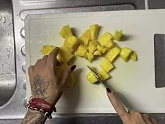 Curious stepmom sucks my cock then begs for hot cum swallow in spanish