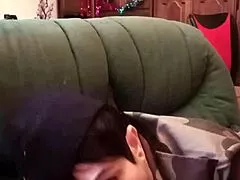 on december 23 2025 chienne marie kneels to suck soldier's cock