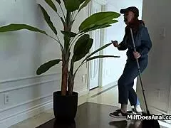 Karate dude claims milf housewife's tight asshole for intense anal pounding!