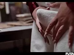 emiri momota's futa pussy fucked outdoors by layla scarlett's dick in public cum fest 💦🍆