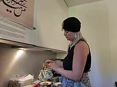 Slutty hijabi stepmom pounded hard while husband works!