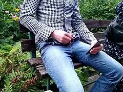 oh god my mother-in-law jerks me off quick cum on street flashing hairy pussy