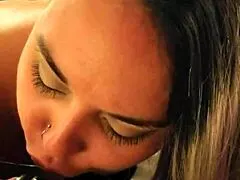 18 year old ebony lesbian teen slurps sloppy deepthroat blowjob