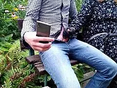 oh god my mother-in-law jerks me off quick cum on street flashing hairy pussy