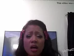 busty asian milf lily thai delivers pov blowjob handjob then rides cock hard