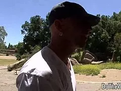 Brooklyn Bailey makes hubby watch real men pound her horny pussy