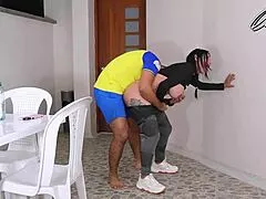 Gym street girl deepthroats cock then takes outdoor cumshot pounding!