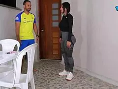 Gym street girl deepthroats cock then takes outdoor cumshot pounding!