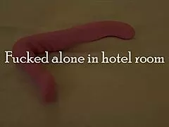 musa libertina fucks herself hard with dildo alone in the hotel room