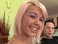 Christina Apple naughty amateur milf parades big tits assfucking deepthroat cumshot riding monster cock in stockings heels