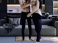 Indian desi virgin girl's tight pussy gets fucked first time by boyfriend