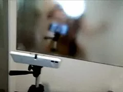 Shower fuck with curvy tattooed latina milf 😍 big natural tits bouncing on monster cock 💦