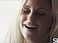 sexy brunette and blonde girlfriends scissor wet pussies passionately in 69 face sitting cunilingus