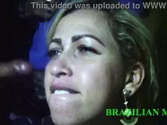 Mirela Mansur's Red Sheer Temptation in Sao Paulo Tunnel with Strangers