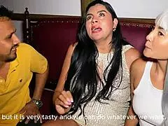 swinger couple calls in sexy latina melanie for threesome pussy pounding