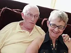 Old Voyeur Fingers Shaved Pussy Hard