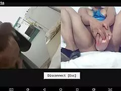 hotty putta chats on webcam with huge dildo toy play