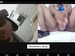 hotty putta chats on webcam with huge dildo toy play