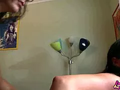 Big boobs Kerry Louise spreads legs wide, bends over for boyfriend's rough pussy pounding and clit licking
