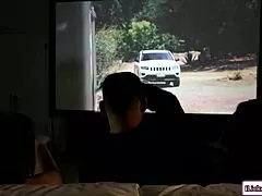 stepmom smothers pretty stepdaughter face with pussy during intense lesbian facesit session