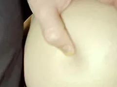 oh yeah samantha's huge tits bounce in blue lingerie while gettin creampied hard