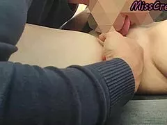 dogging wife bent over car gets pussy licked by voyeur till squirting outdoors french amateur 😲