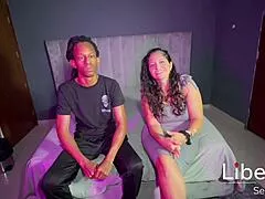 curvy latina milf wife tastes huge black cock for first time