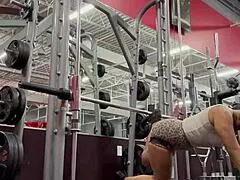 ebony bobbi jo pops cherry ass during intense outdoor workout session