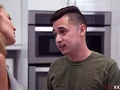 Stepson Pounds Stepmom Pussy Creampie In Bathroom Deepthroat