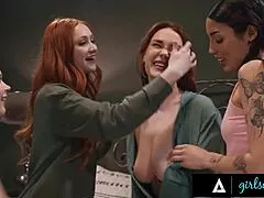 Ever wonder how stepmom Siri Dahl fingers Scarlet Skies' wet pussy during spooky hangout?