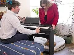 stepmom teaches piano then lets stepson pound her fat ass bent over for fun