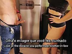 My sister-in-law's huge ass got my cock hard again kitchen bent over creampie anal ass licking cum fill