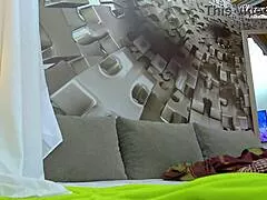 behind the scenes, cute small-titted nesty gets bent over and fucked hard by a huge cock in homemade action