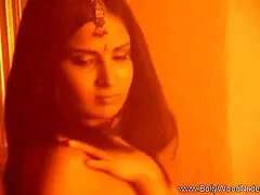 indian woman performs exotic sensual dance ritual