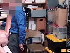 cute wife caught shoplifting gets busted bent over and punish fucked rough doggystyle in the mall