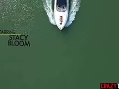 horny stacy bloom blows then bends for hardcore anal pounding on her friends boat