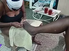 Ebony Girls Seducing My Shaved Pussy Madam Backstage!