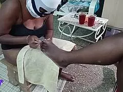 Ebony Girls Seducing My Shaved Pussy Madam Backstage!