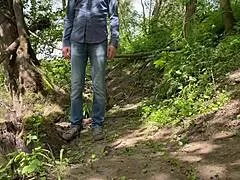 Mother-in-Law Flashes Big Ass in Public Park for Dirty Fuck