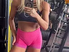 naughty mature brazilian housewife masturbates juicy pussy with huge dildo post workout sheer xvideosred