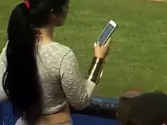 Whoa, check out that sexy MILF's tight little ass shaking in leggings at the stadium!