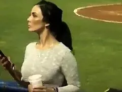 Whoa, check out that sexy MILF's tight little ass shaking in leggings at the stadium!